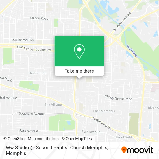 Ww Studio @ Second Baptist Church Memphis map