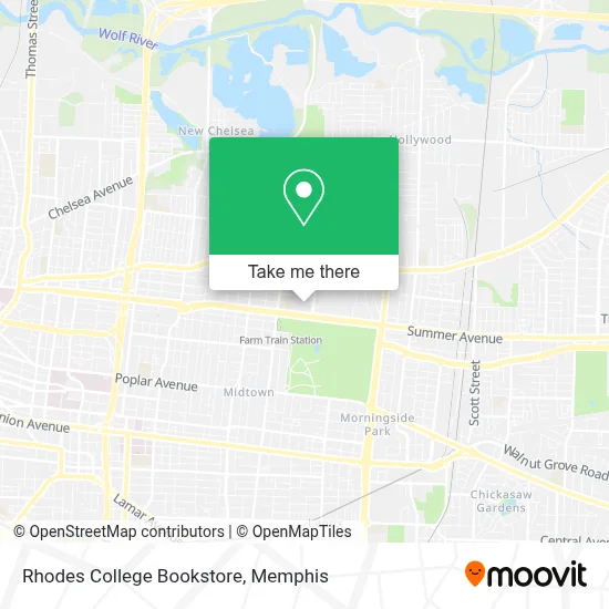 Rhodes College Bookstore map