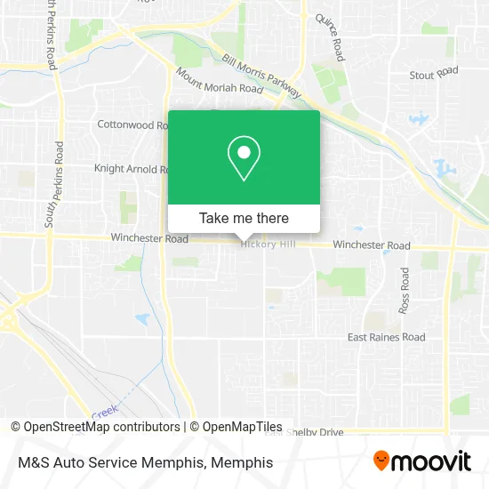 M&S Auto Service Memphis map