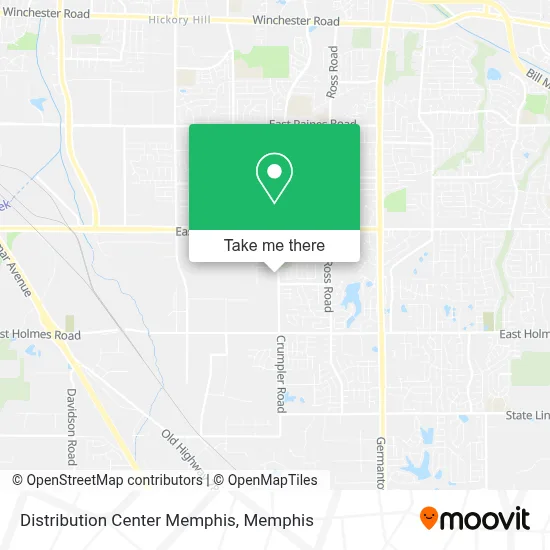 Distribution Center Memphis map