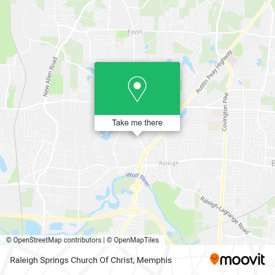 Raleigh Springs Church Of Christ map