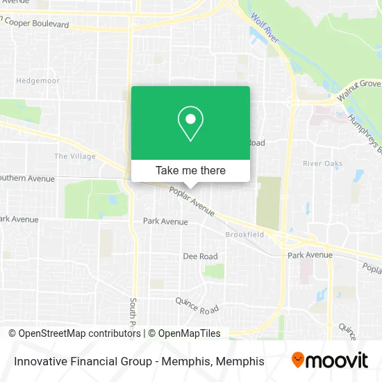Innovative Financial Group - Memphis map