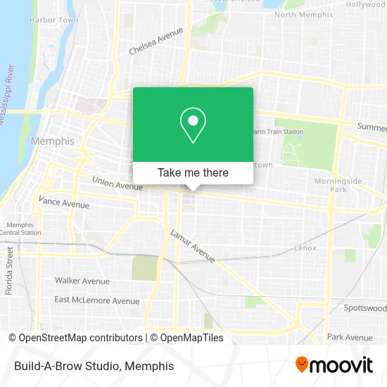 Build-A-Brow Studio map