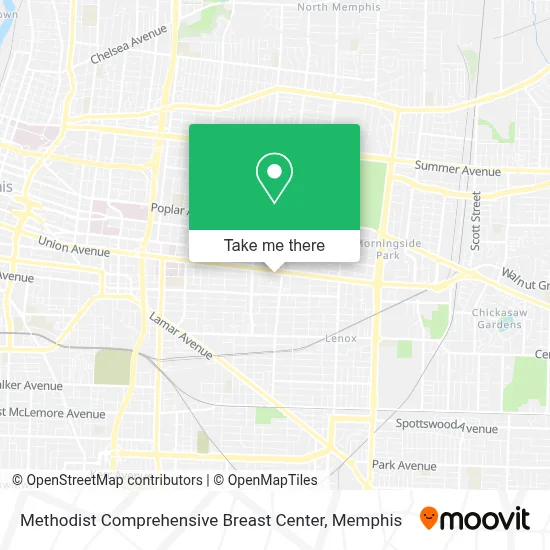 Methodist Comprehensive Breast Center map