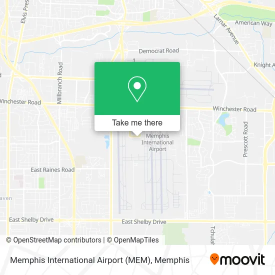 Mapa de Memphis International Airport (MEM)