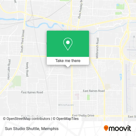 Sun Studio Shuttle map