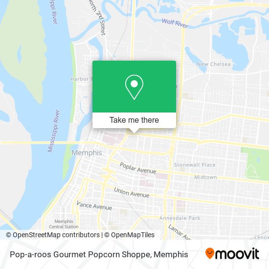 Mapa de Pop-a-roos Gourmet Popcorn Shoppe