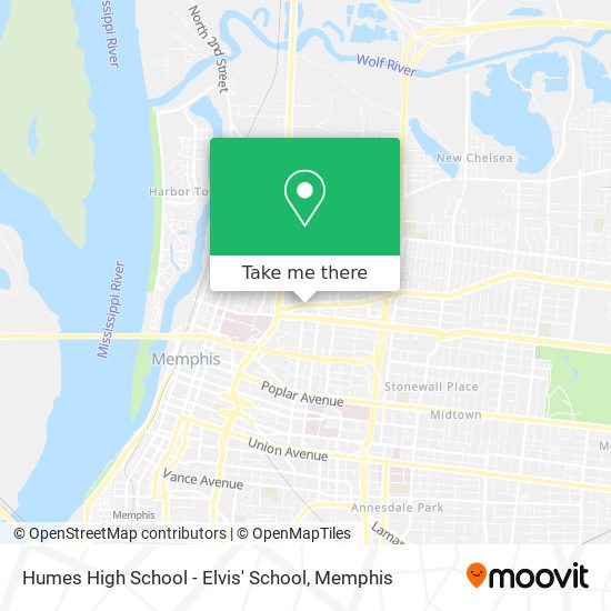 Humes High School - Elvis' School map