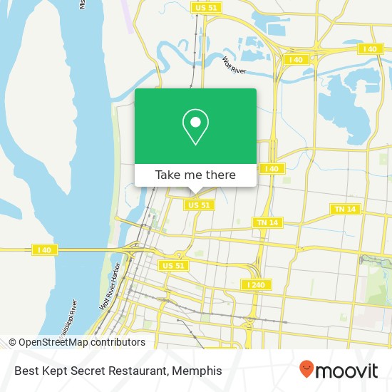 Best Kept Secret Restaurant, 629 Chelsea Ave Memphis, TN 38107 map