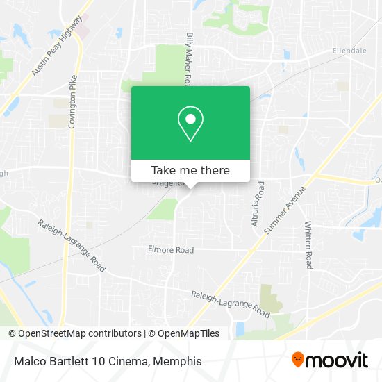Malco Bartlett 10 Cinema map