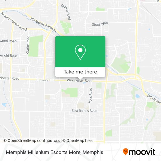 Mapa de Memphis Millenium Escorts More