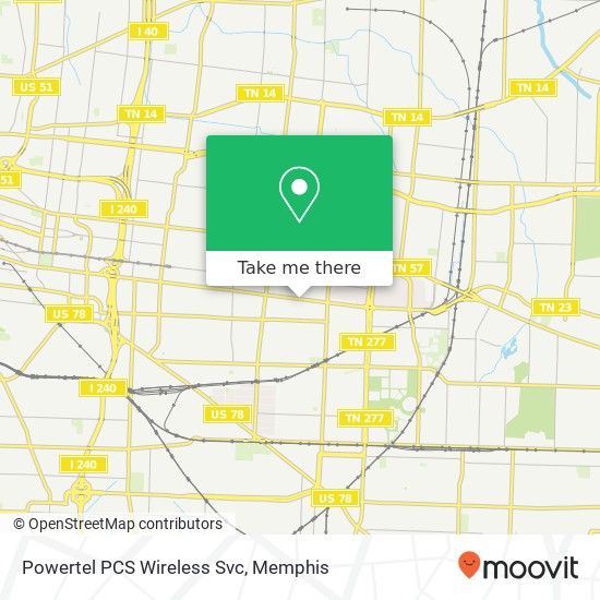 Powertel PCS Wireless Svc map