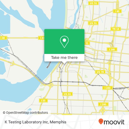 K Testing Laboratory Inc map