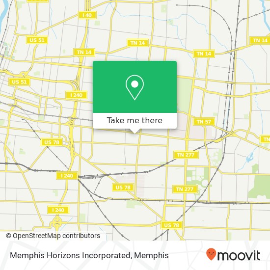 Mapa de Memphis Horizons Incorporated