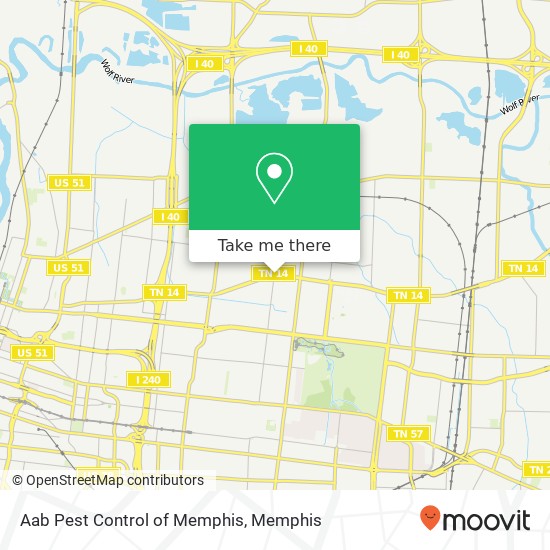 Aab Pest Control of Memphis map