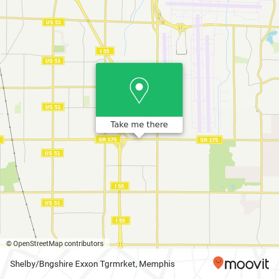 Mapa de Shelby/Bngshire Exxon Tgrmrket