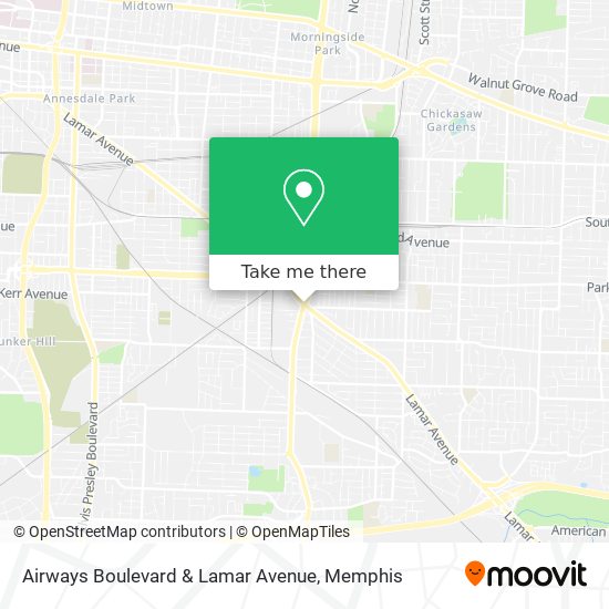 Mapa de Airways Boulevard & Lamar Avenue