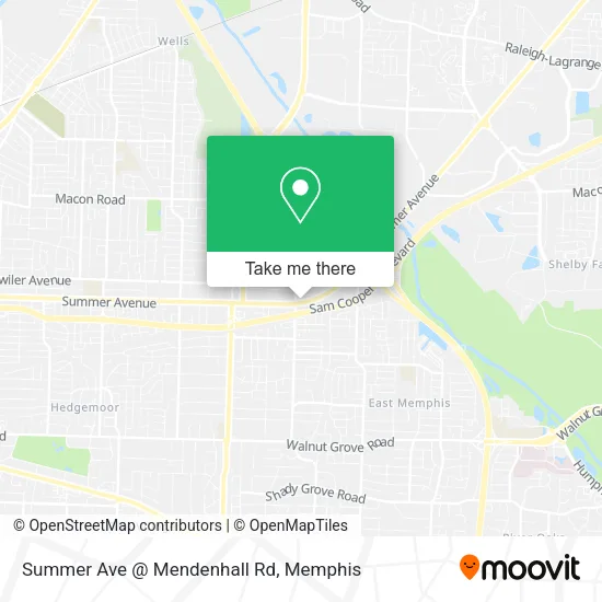 Summer Ave @ Mendenhall Rd map