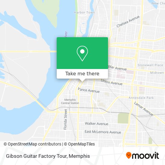 Mapa de Gibson Guitar Factory Tour