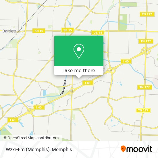 Wzxr-Fm (Memphis) map