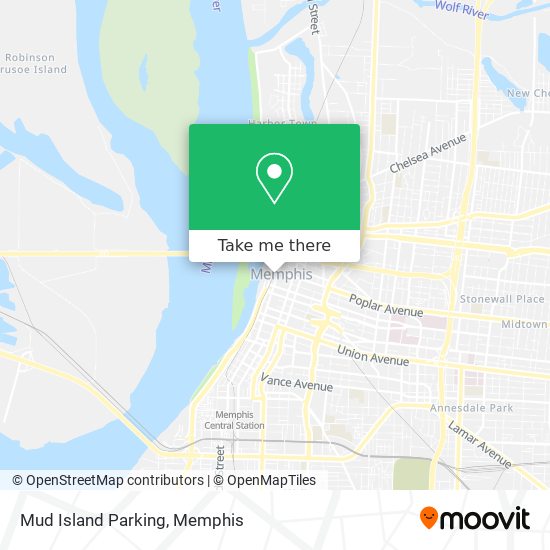 Mapa de Mud Island Parking