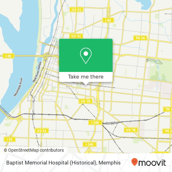 Mapa de Baptist Memorial Hospital (Historical)