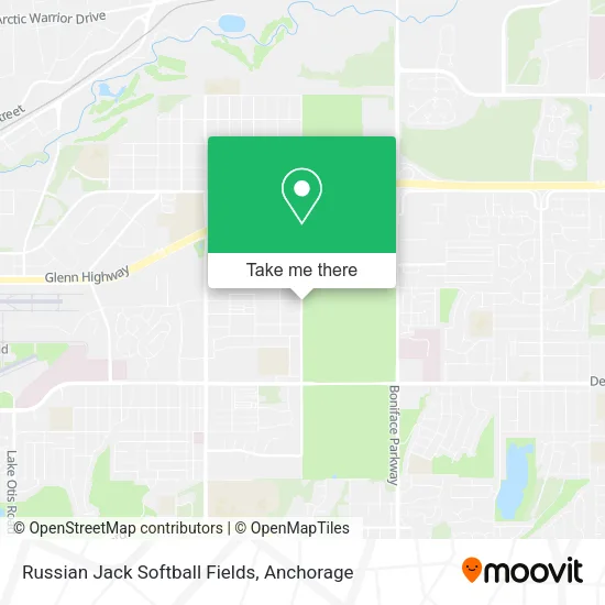 Mapa de Russian Jack Softball Fields