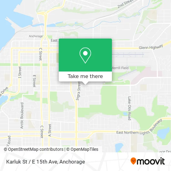 Mapa de Karluk St / E 15th Ave