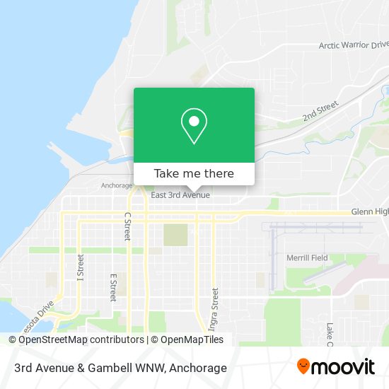 Mapa de 3rd Avenue & Gambell WNW