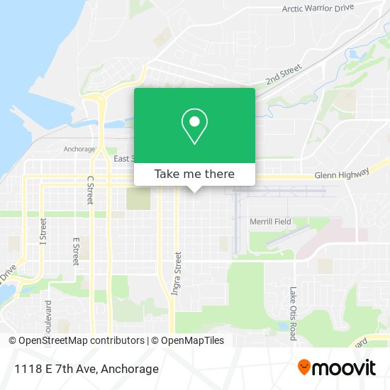 Mapa de 1118 E 7th Ave