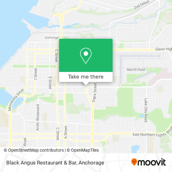 Black Angus Restaurant & Bar map