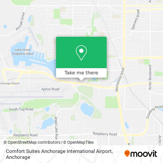 Comfort Suites Anchorage International Airport map