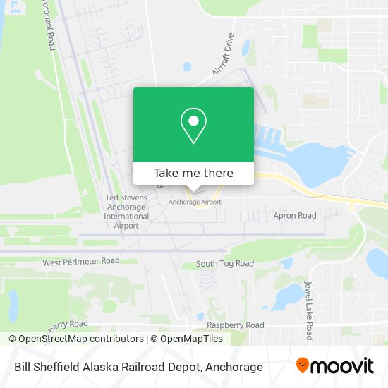 Bill Sheffield Alaska Railroad Depot map