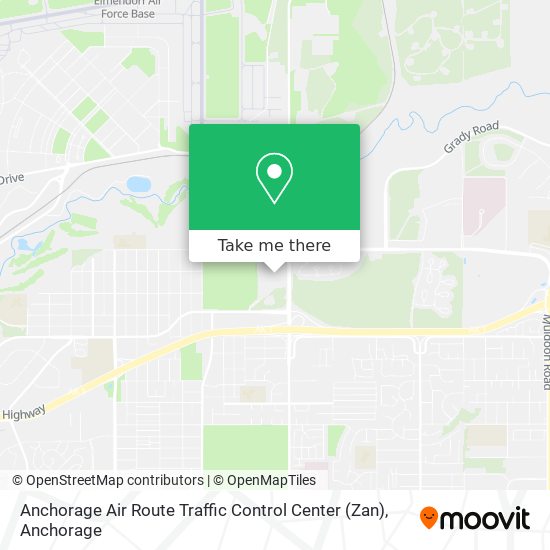 Mapa de Anchorage Air Route Traffic Control Center (Zan)