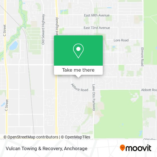 Vulcan Towing & Recovery map