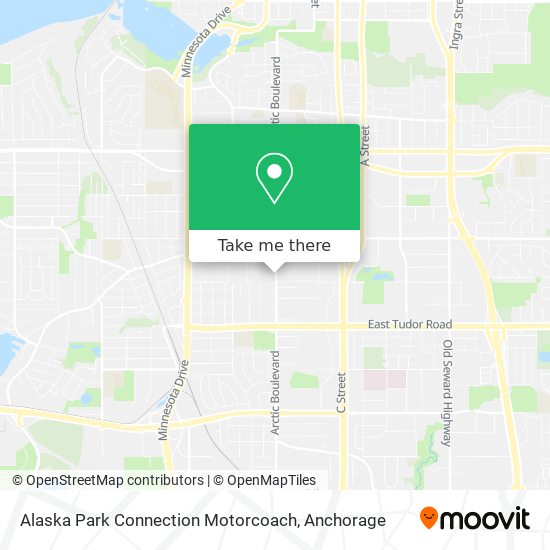 Mapa de Alaska Park Connection Motorcoach