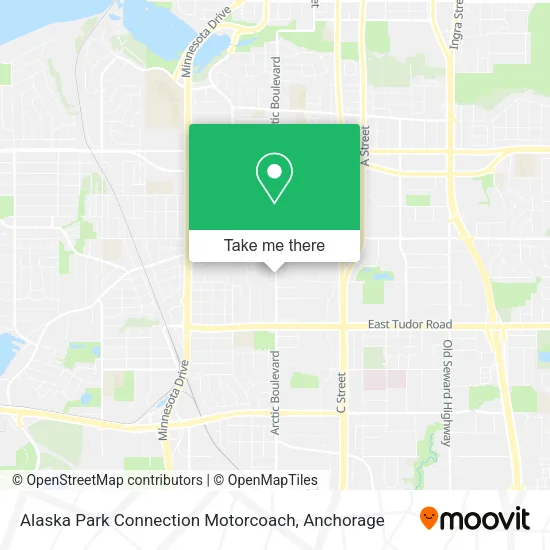 Mapa de Alaska Park Connection Motorcoach