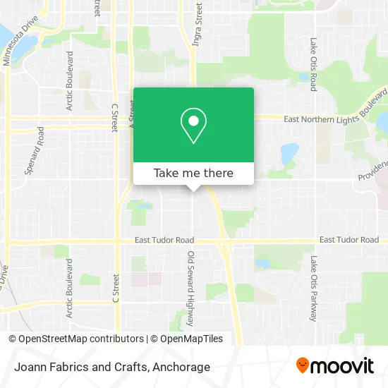 Joann Fabrics and Crafts map