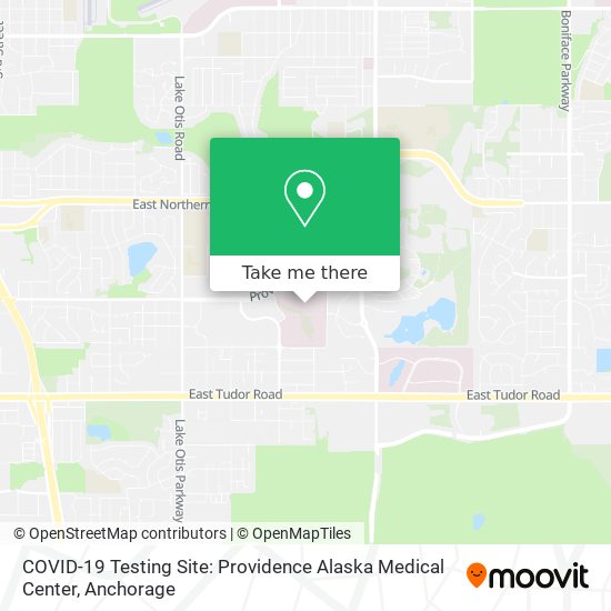 COVID-19 Testing Site: Providence Alaska Medical Center map