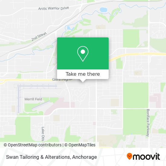 Mapa de Swan Tailoring & Alterations