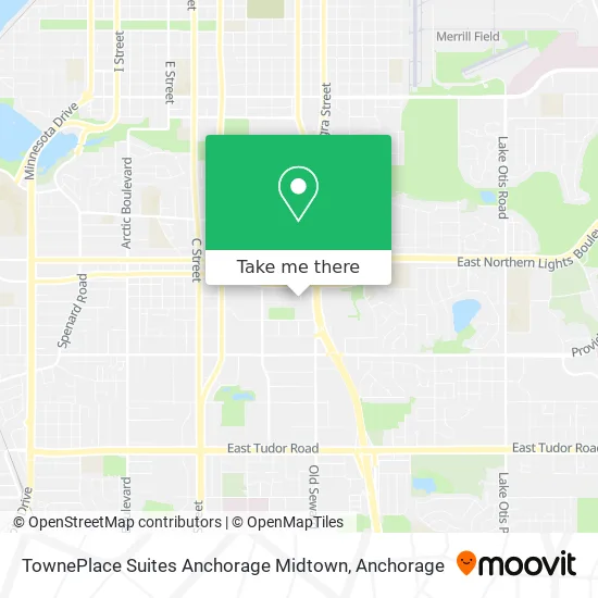 Mapa de TownePlace Suites Anchorage Midtown