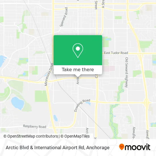 Arctic Blvd & International Airport Rd map