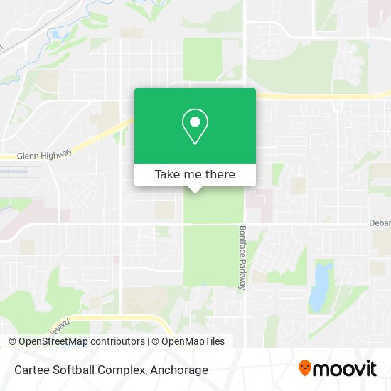 Mapa de Cartee Softball Complex