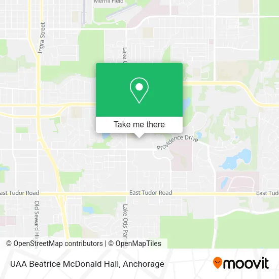 Mapa de UAA Beatrice McDonald Hall