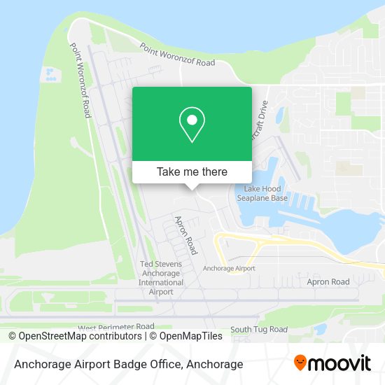 Anchorage Airport Badge Office map