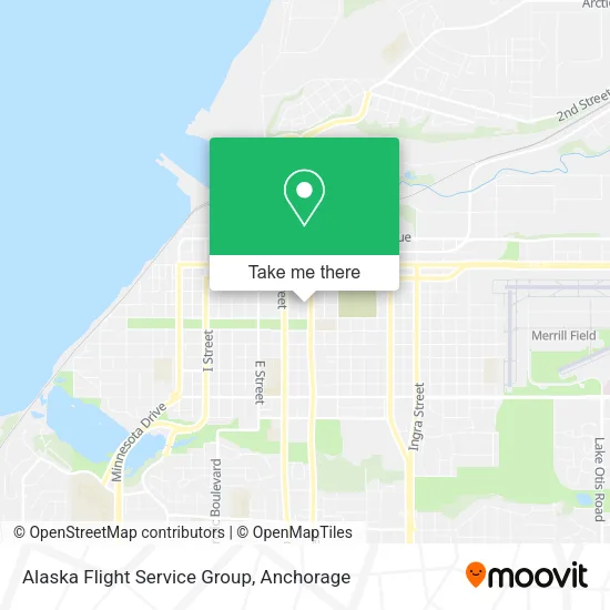 Mapa de Alaska Flight Service Group