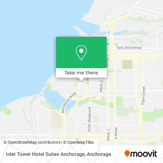 Inlet Tower Hotel Suites Anchorage map