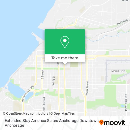 Extended Stay America Suites Anchorage Downtown map