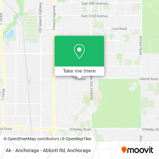 Mapa de Ak - Anchorage - Abbott Rd