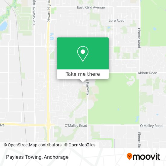 Payless Towing map